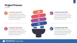 Lightbulb 4 Steps Diagram 