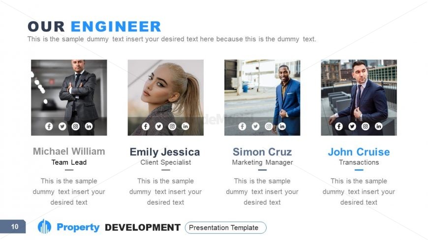 PPT 4 Team Introduction Sections