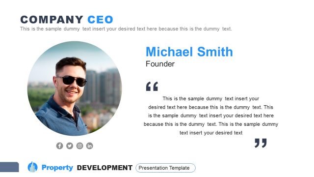 CEO Message Template for Property Development