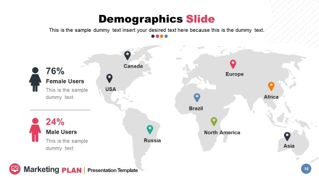 Marketing Plan Demographics Map Template