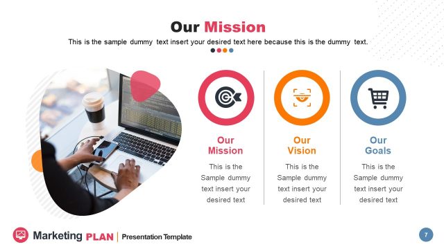 Marketing Plan Vision Mission Value Slide