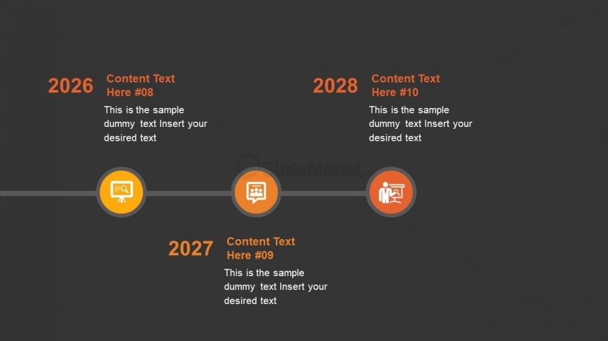 Slide of Animated Timeline for Business Performance 