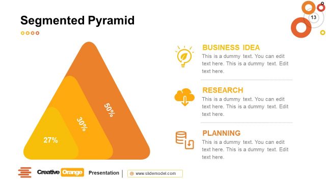 Segmented Pyramid Diagram in PowerPoint
