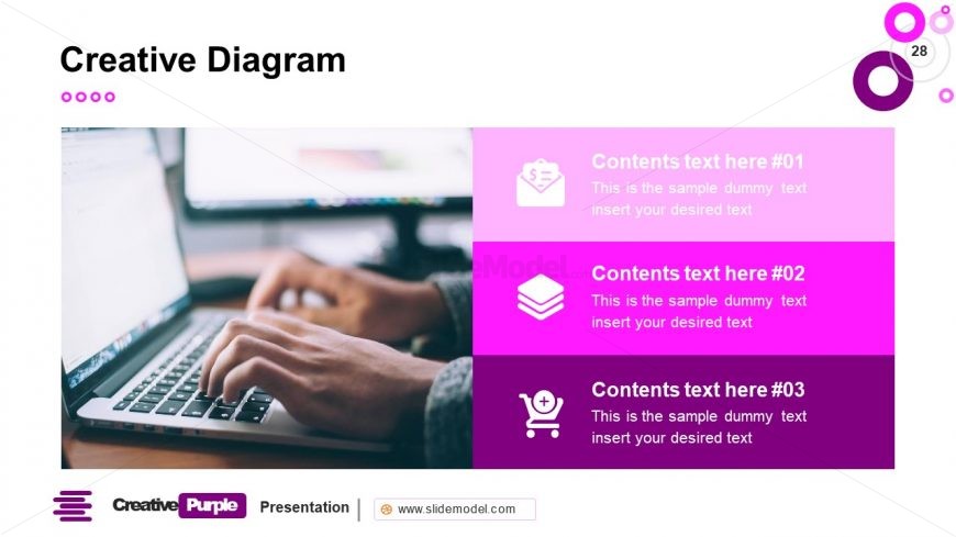 Bullet List Template Creative Purple PowerPoint