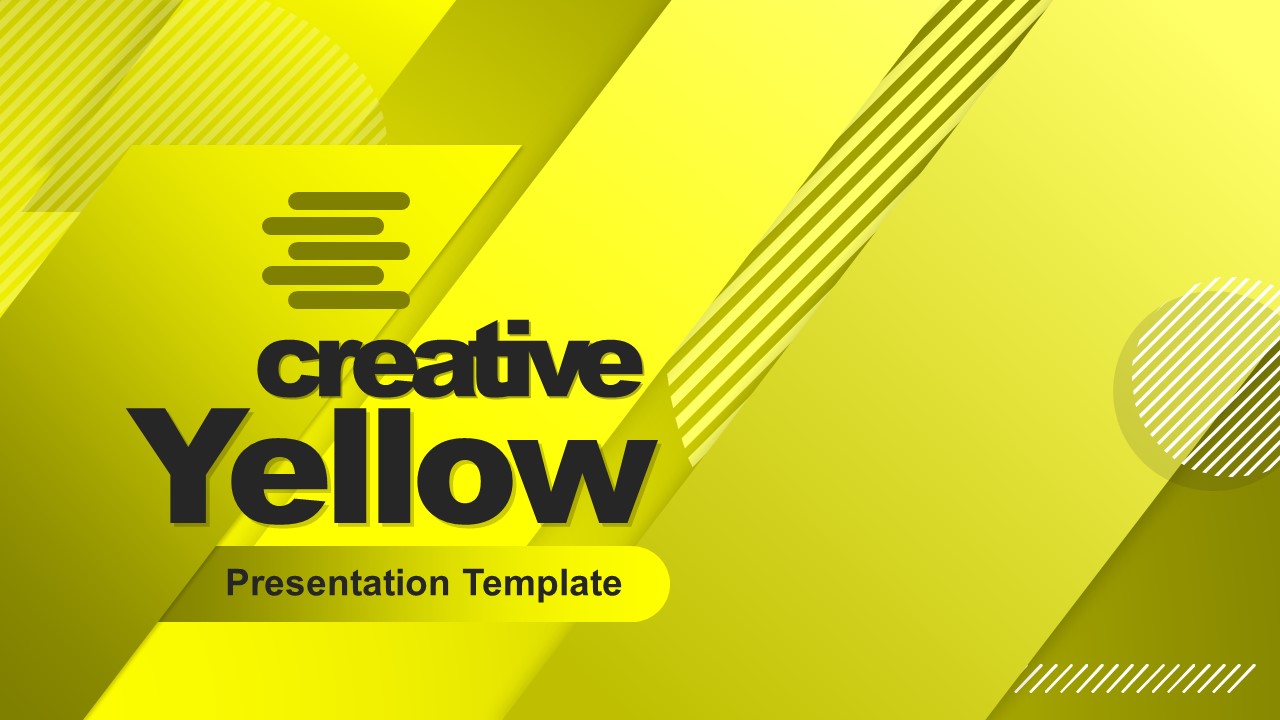 Presentation of Yellow Cover Template 