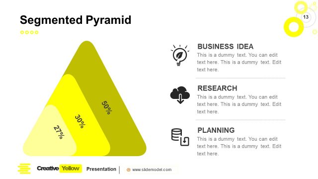 Pyramid PowerPoint Creative Yellow Template