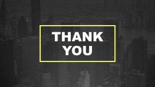 PowerPoint Thank you Slide Yellow Theme