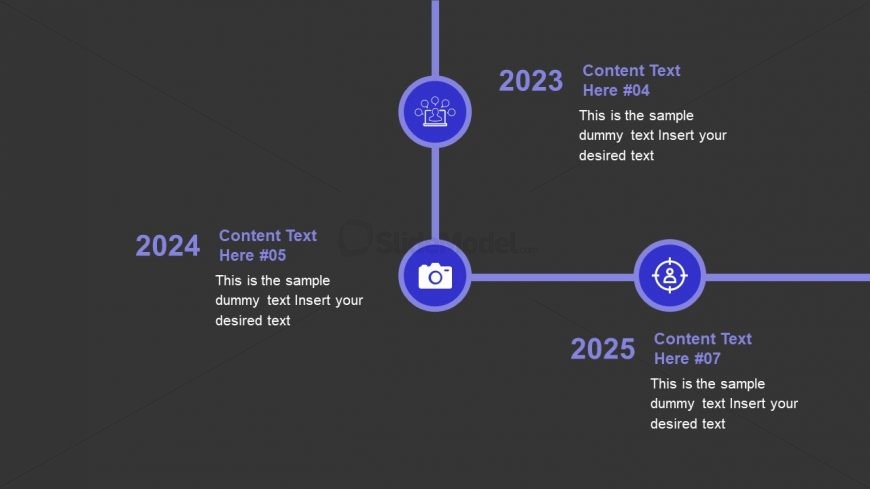Vertical Timeline PowerPoint Business PowerPoint Blue