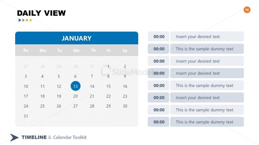 PPT Calendar Daily View