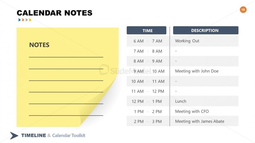 PPT Slide Calendar Notes 2021