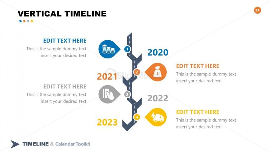 PPT Timelines Template Vertical Toolkit