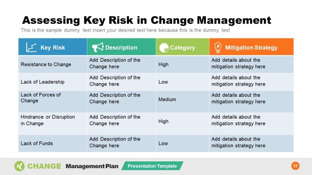 Risk Assessment in Change Management Template