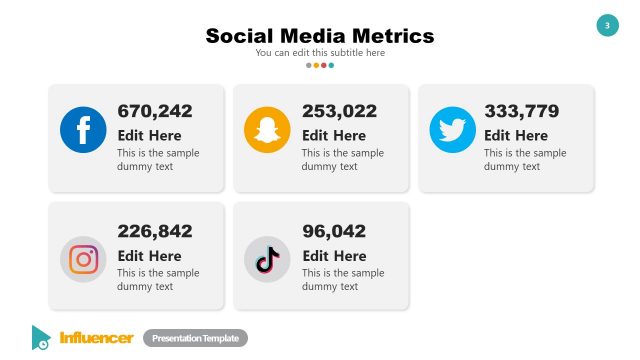 Influencer Social Metrics PowerPoint