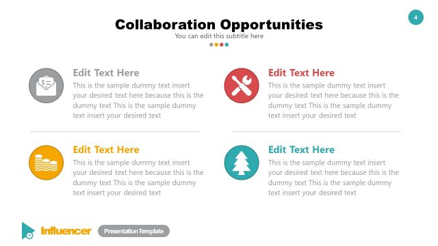 Influencer Template Collaboration Opportunities Slide