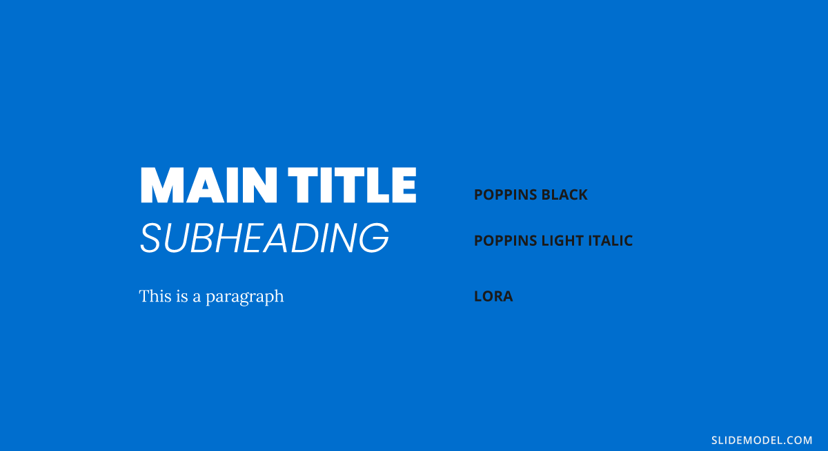 Lora + Poppins font pairing