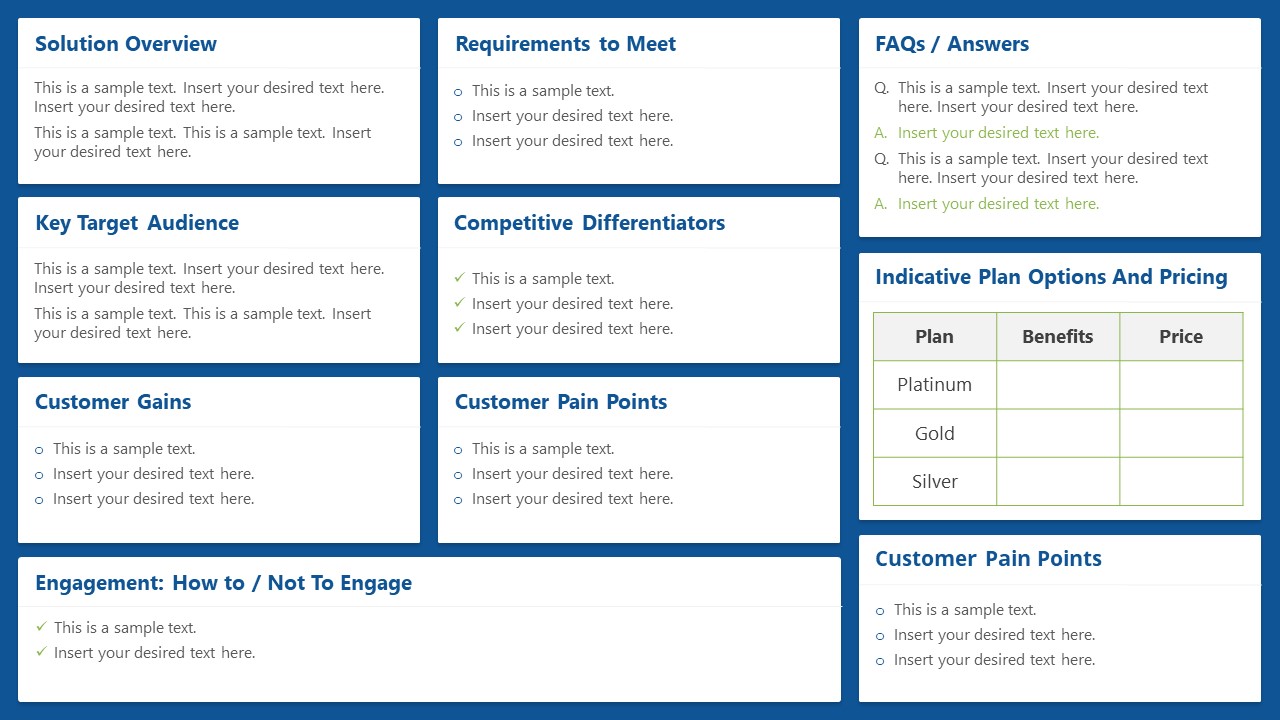 Sales Battle Card PowerPoint Template SlideModel