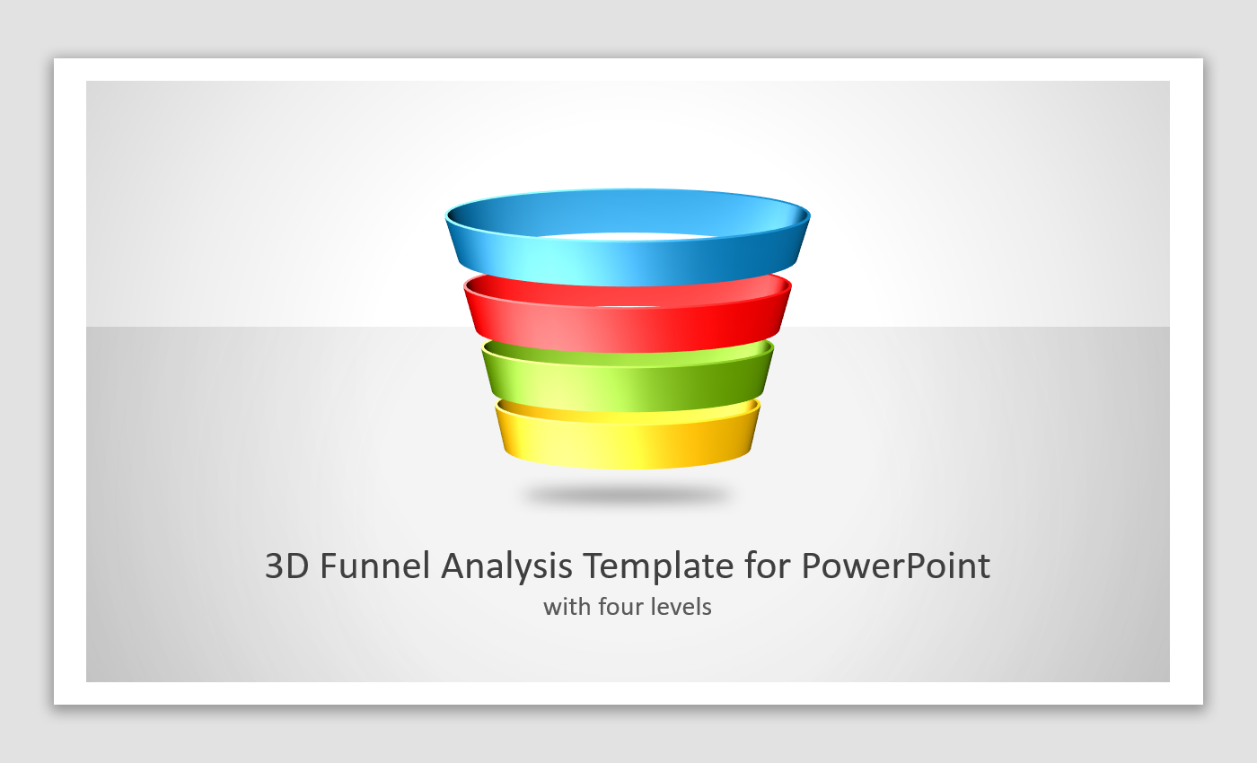 3D Funnel Analysis PowerPoint Template