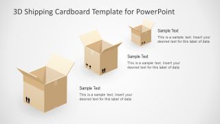 3D Cube Boxes PPT Slide