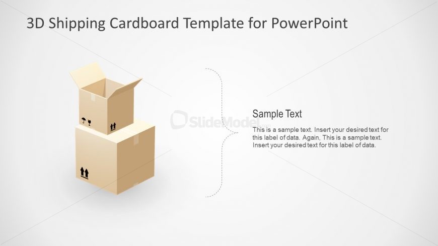 Creative 3D Courier Box Layout
