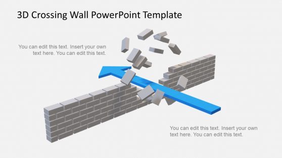 Template of Wall Arrow 3D