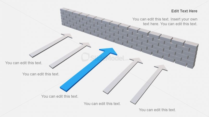 3D Template of 5 Arrows