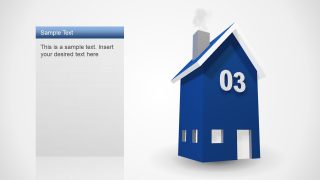 4 Steps 3D House PowerPoint