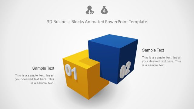 Business Blocks 3D Cube Presentation