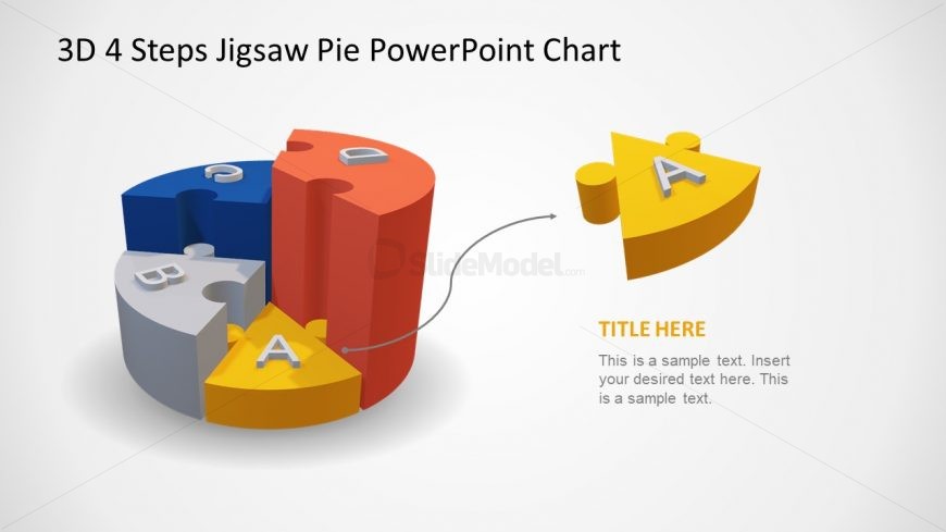 Slide of 3D Object Pie Chart Step 1 Template