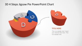 Slide of 3D Object Pie Chart Step 4 Template