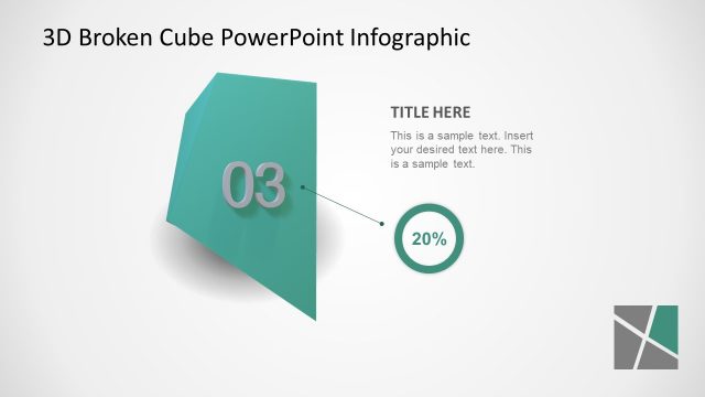 Step 3 3D Cube PowerPoint Diagram
