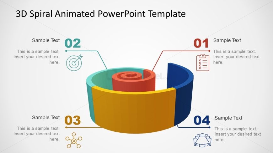 3D Spiral Animated Slide Layout