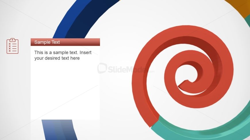 3D Animated Spiral Diagram Presentation Slide