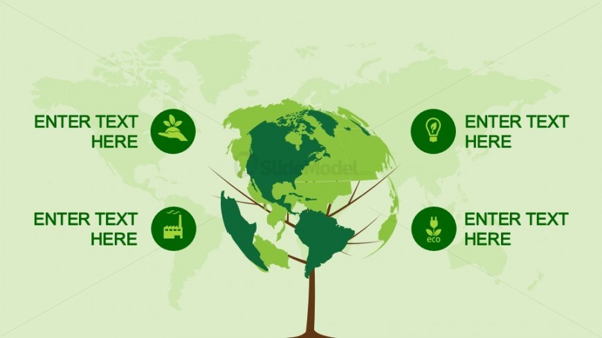 Animated Globe Tree Clipart Design for PowerPoint