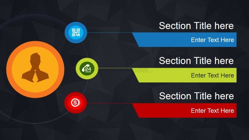 Dark Agenda Slide Design for PowerPoint with Table of Content