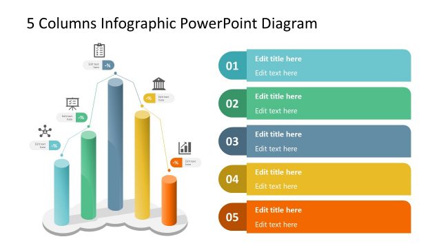 5 Columns Infographics PowerPoint Diagram