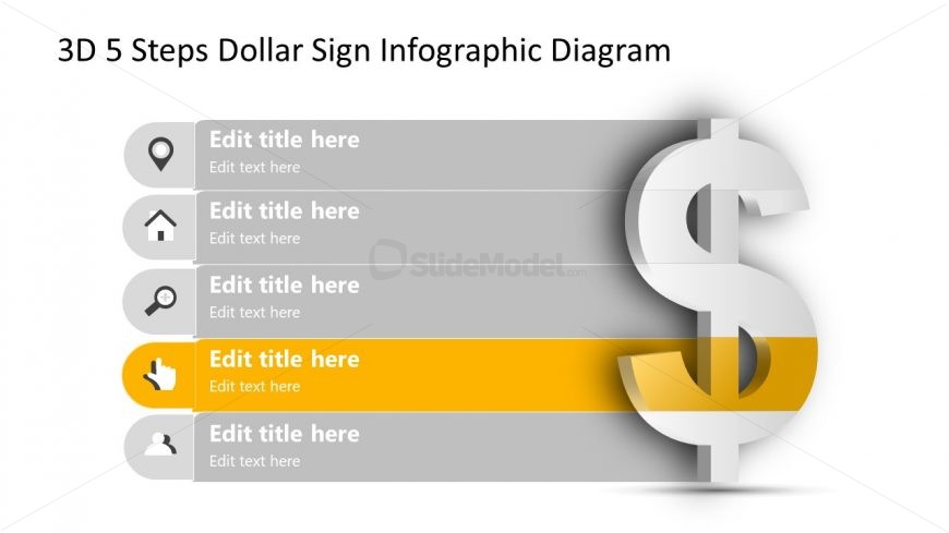 Infographic Diagram Step 4 Dollar Sign PPT