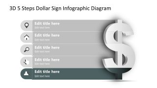 Infographic Diagram Step 5 Dollar Sign PPT