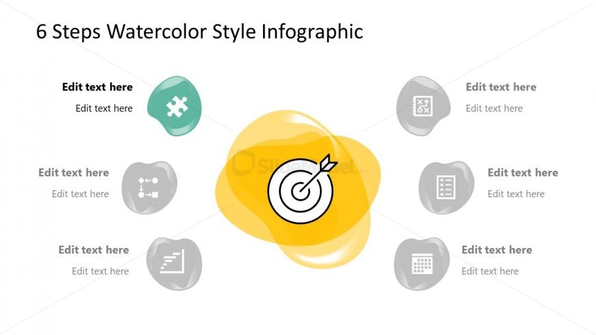PPT Infographic Diagram Watercolor Theme Item 1