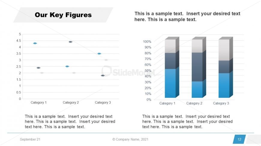 Corporate Annual Report Template of Key Figures 