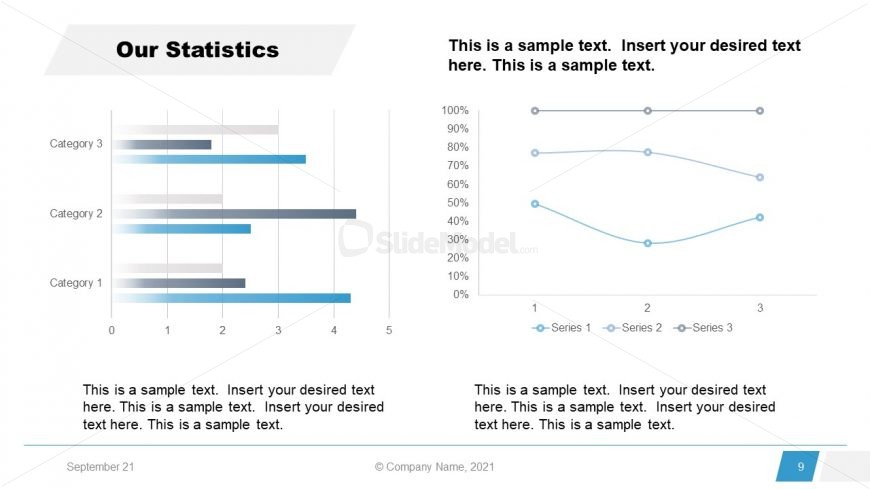 Corporate Annual Report Template of Statistics Charts 