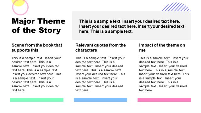Analyze Tertiary Characters Book Report Template