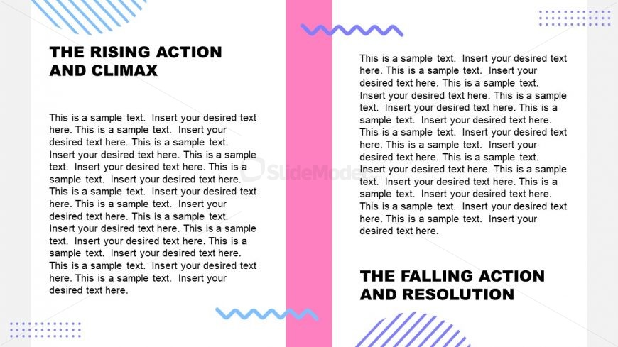 PPT Book Report Template for Rising Climax Slide