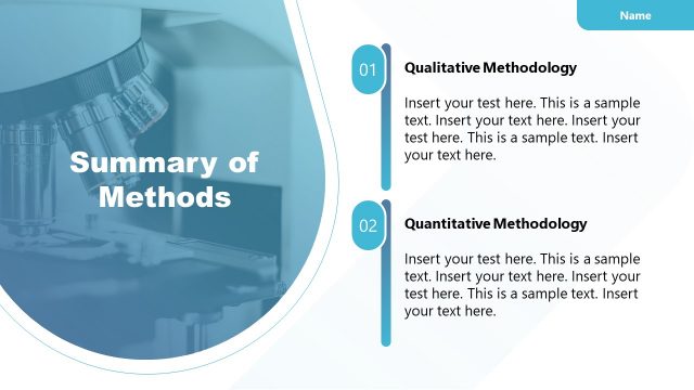 Experiment Results Methods Summary PowerPoint