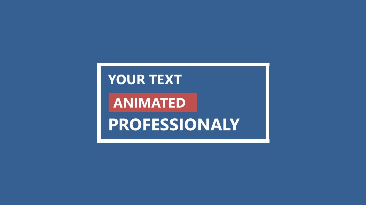 Presentation of Animated Text Banners in PowerPoint