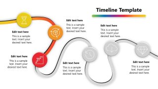 PPT Data Chart Milestone Template 