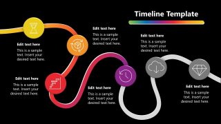 Slide of Time Reset Gradient Roadmap Template 