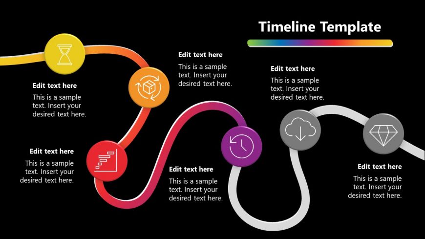 Slide of Time Reset Gradient Roadmap Template 