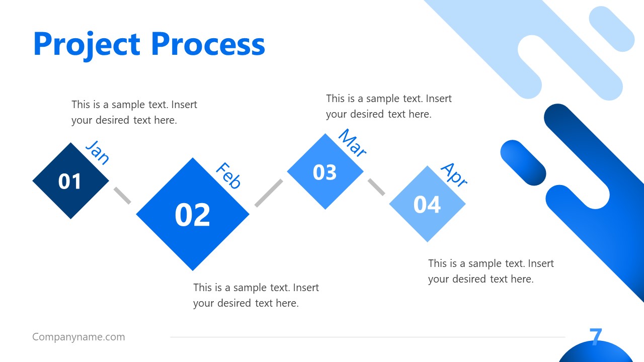 Project Process PowerPoint Die Cut Shapes Template - SlideModel