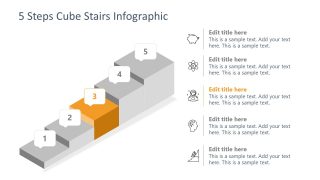 PowerPoint 3D Cube Diagram Stair 3