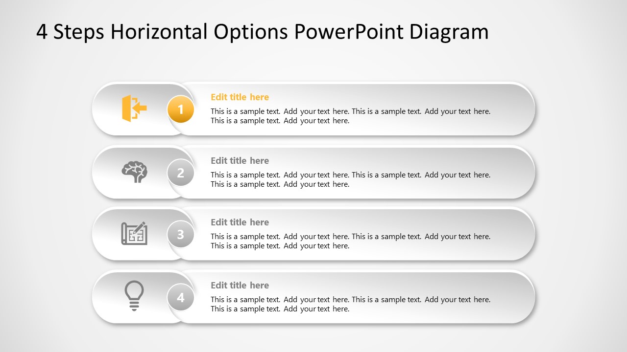 Agenda PowerPoint Option 1 Horizontal Template 
